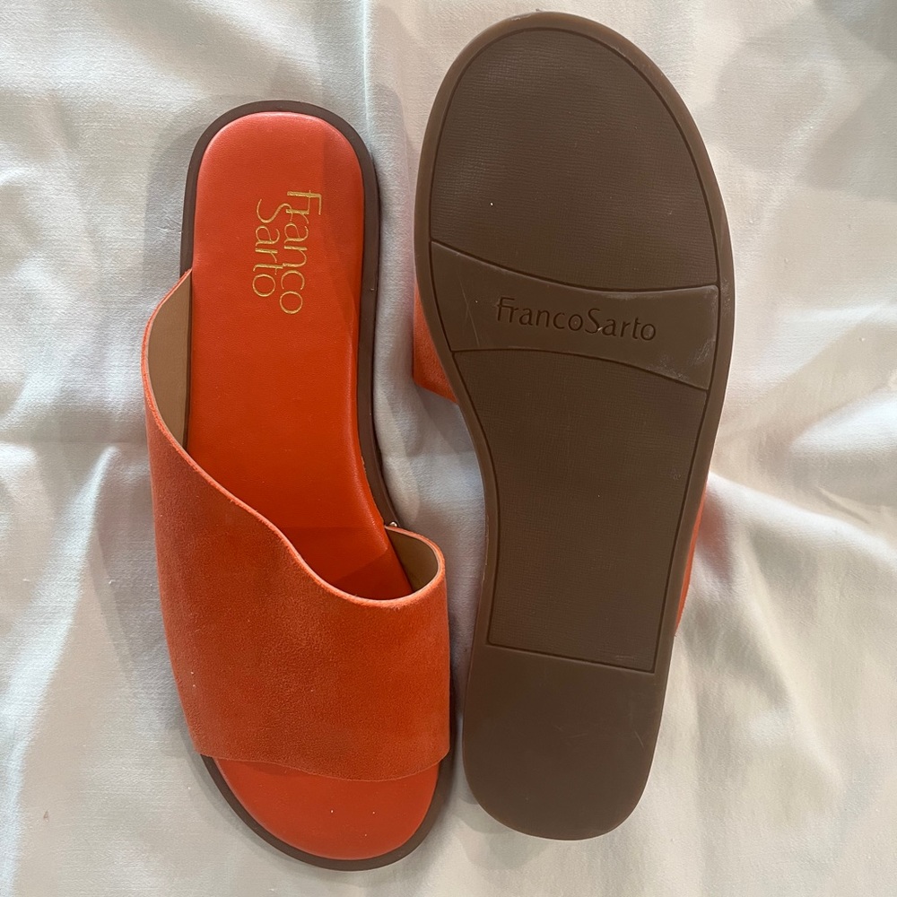 Franco Sarto slip on sandals.